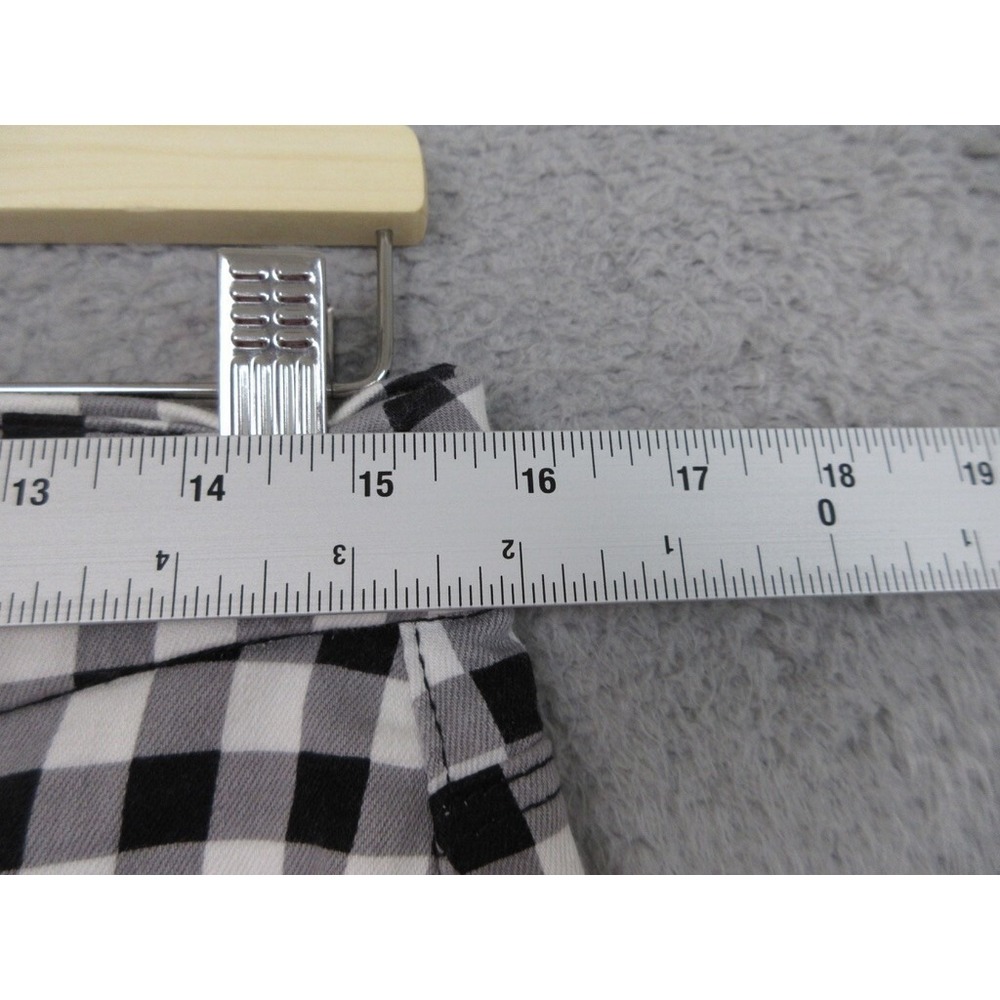 Chicos Preppy Pants Women 6 Chicos 0.5 Black White Gingham Cottagecore Casual - Picture 15 of 16